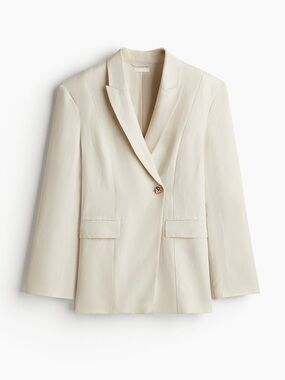 NWT Light Beige Linen Blend Blazer
